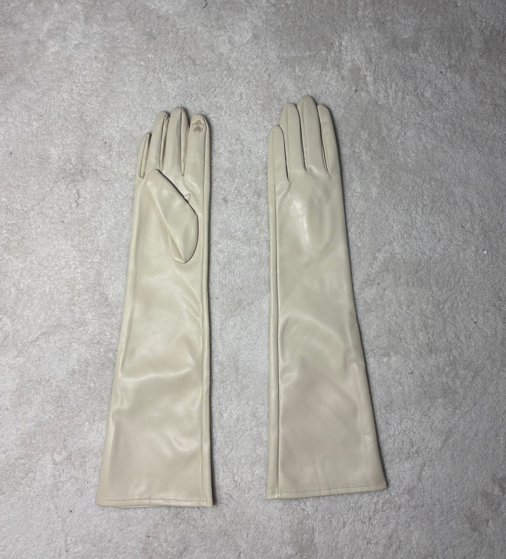 Guanti lunghi ecopelle